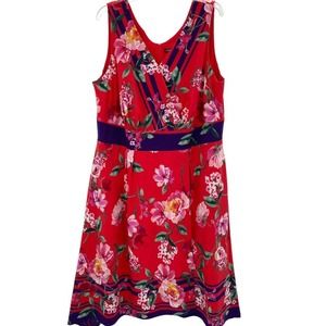 Floral Red Dress